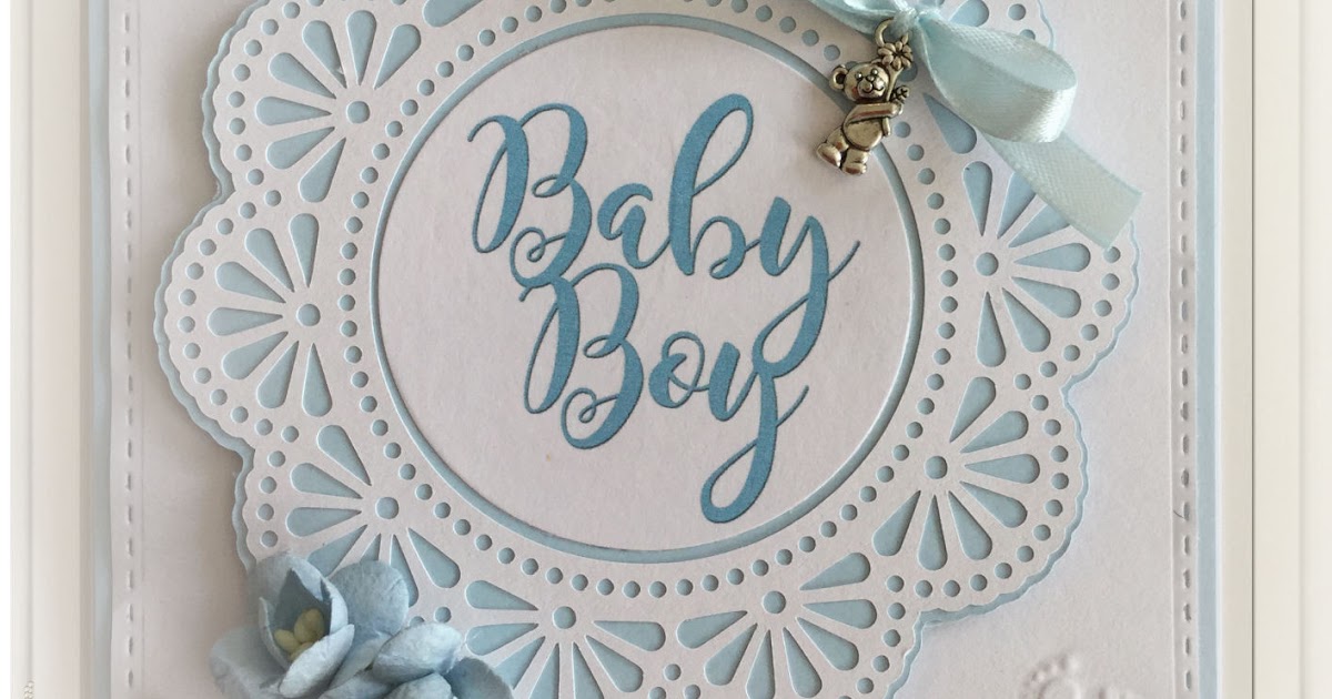 Lunasdatters Scrapbooking: Baby kort - Dreng