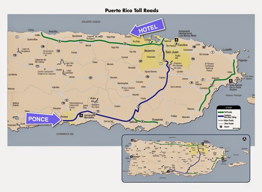 Puerto Rico Toll Roads Map