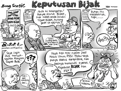 Gambar ilustrasi gaya Karikatur atau Kartun