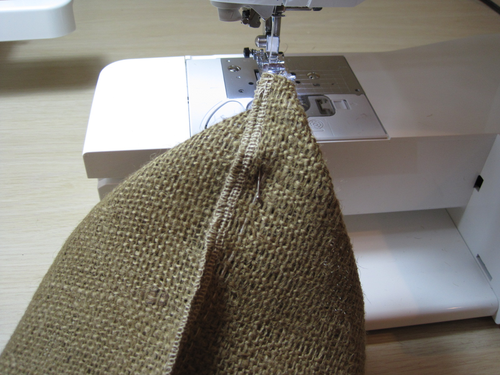 Float How to Make a Burlap Gift Bag with Driftwood Button