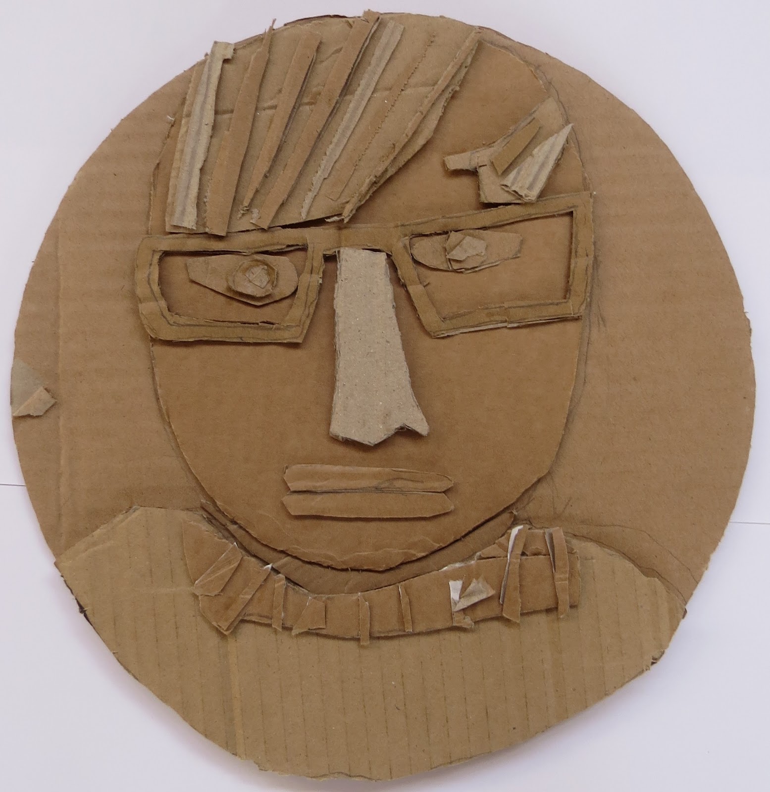 Beaudesert Art Year 7 Cardboard Relief Portraits