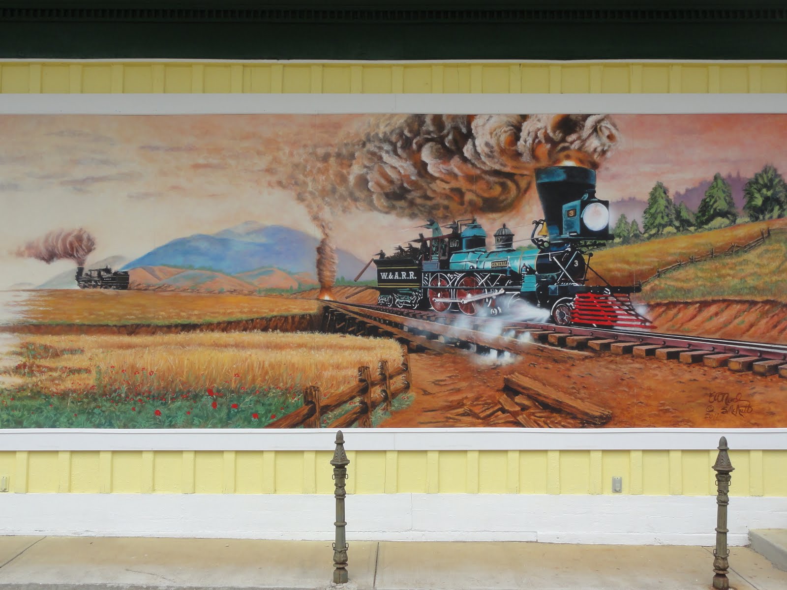 Andrew's Depot Adairsville, Great Chase monuments