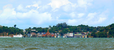 Kawthaung harbor-front and city