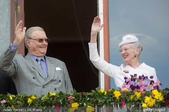 Prince Henrik, and Queen Margrethe II of Denmark, attend a Lunch reception to mark the forthcoming 75th Birthday of Queen Margrethe II of Denmark. at Aarhus City Hall.