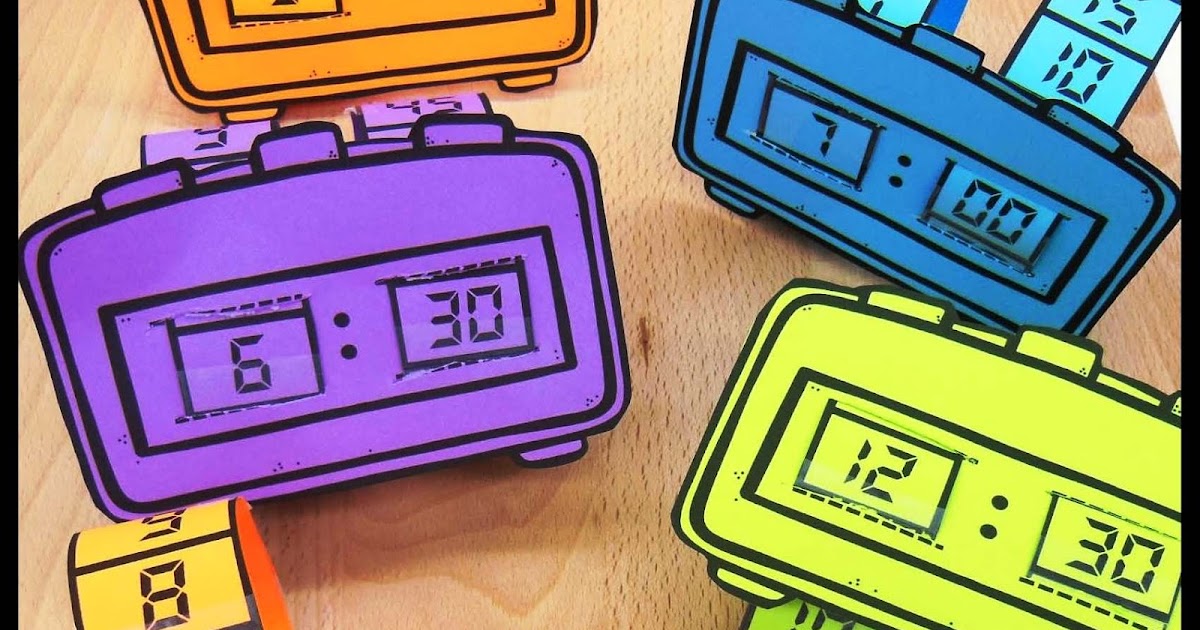 Lessons by Molly Interactive Digital Flip Clocks for Children