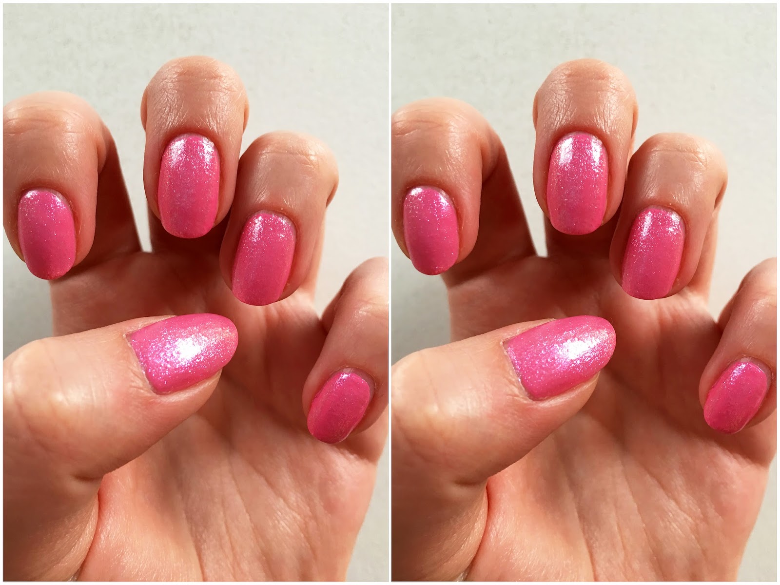 6. Holographic Pink and White Nails - wide 7