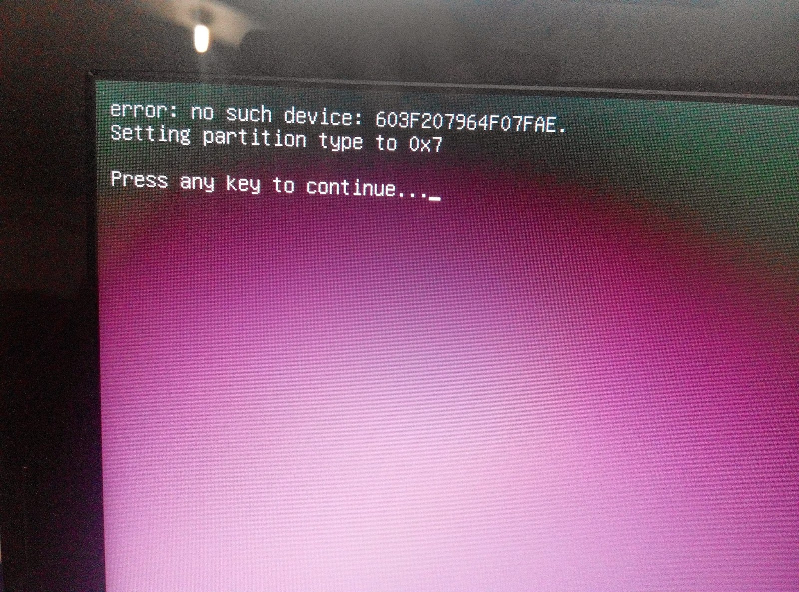 Linux Error 255. Ubuntu Error -71.