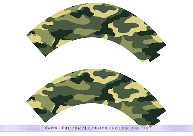 Army Military Camo #Cupcake Wrappers - Free #Printable