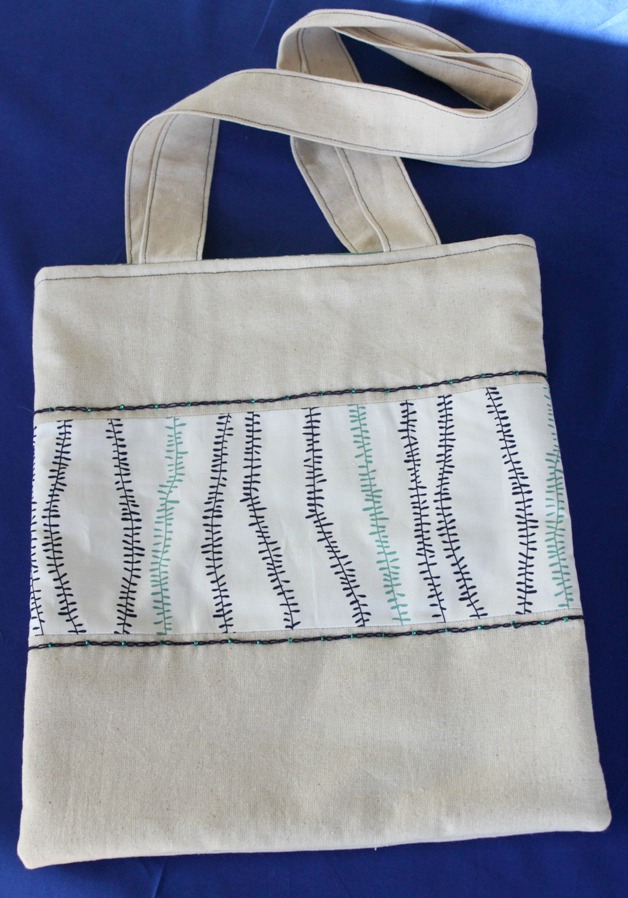 The bag itself is just a very simple rectangular tote, which I made ...