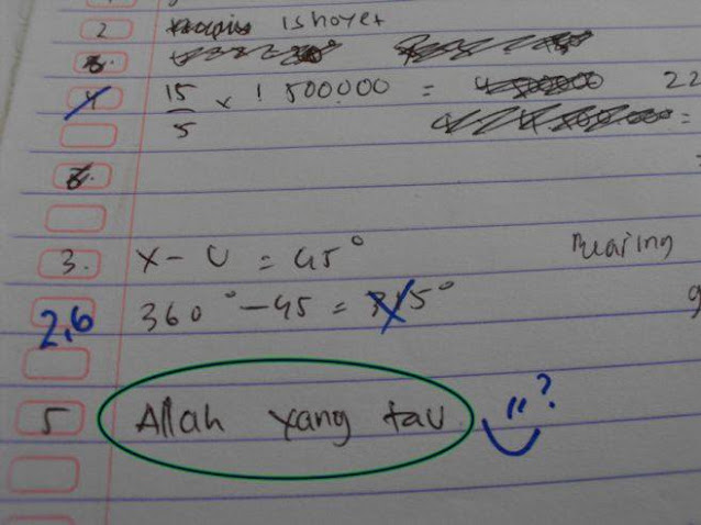 awaban Soal yang Kocak Ini Bisa Bikin Kamu Ngakak awaban Soal yang Kocak Ini Bisa Bikin Kamu Ngakak