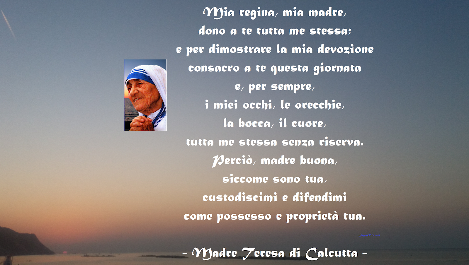 Leggoerifletto Una Bacinella Di Acqua Pulita Madre Teresa Di Calcutta