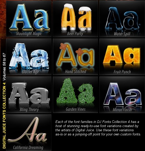 حصريا تحميل المجموعة الرابعة من الخطوط الاحترافية Digital Juice Fonts