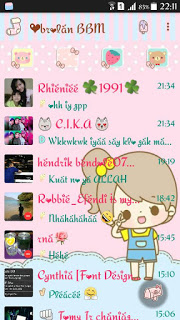 BBM Mod Theme Girl Peach