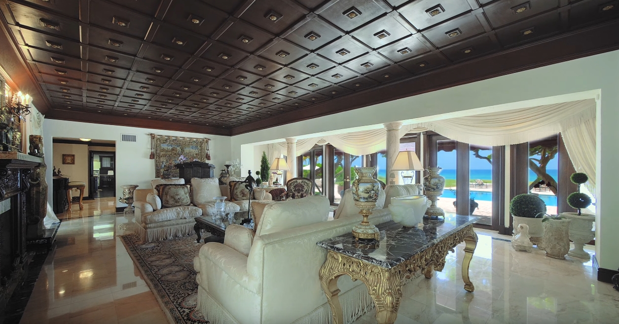Tour 577 Ocean Blvd, Golden Beach, FL vs. 34 Mansion Interior Design Photos