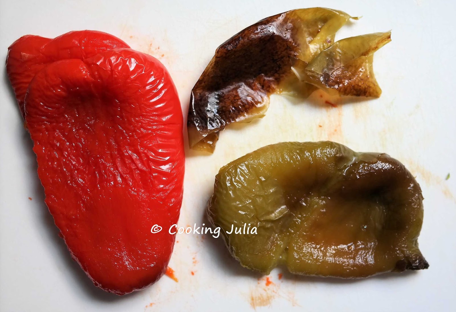 COOKING JULIA PELER LES POIVRONS