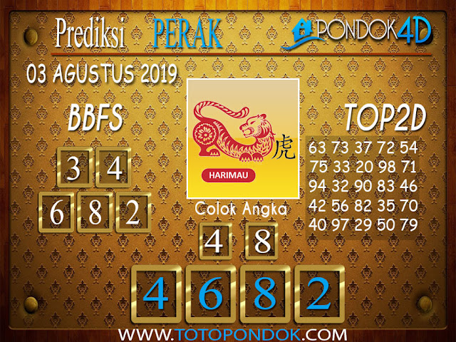 Prediksi Togel PERAK POOLS PONDOK4D 03 aAGUSTUS 2019