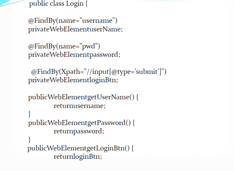 Selenium driver with Java. POM(Page Factory)Advantages Example