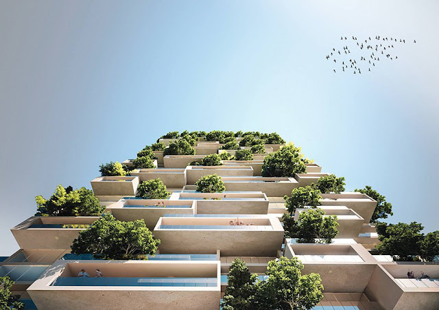 green city 綠建築設計：這棟建築物將擁有超過24,000株的綠色植物