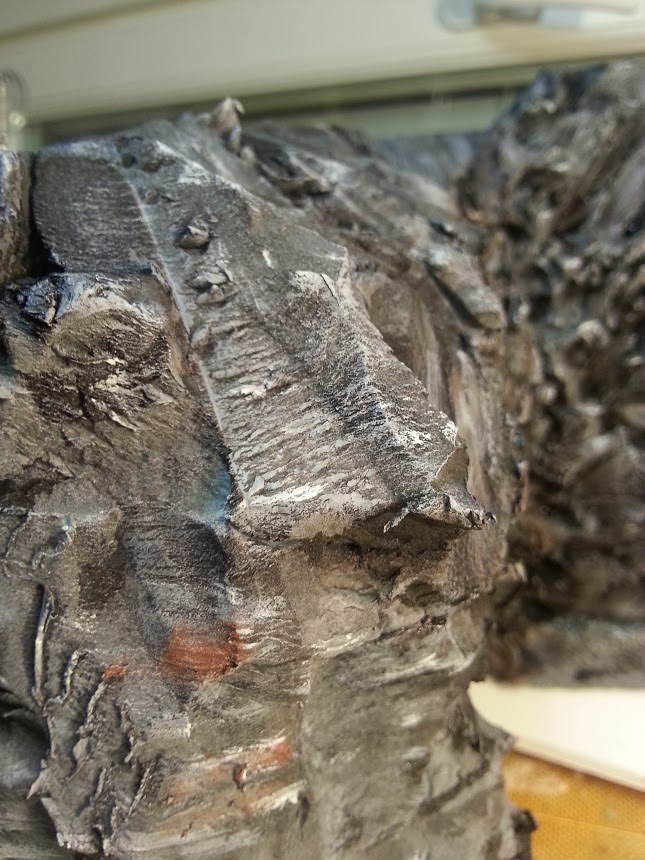 Scale models and dioramas: Painting rocks