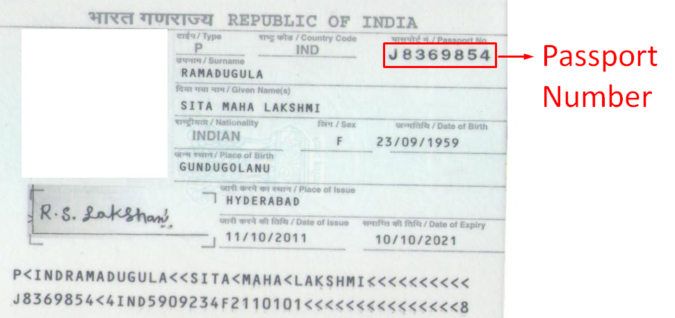 Passport Number NIKHIL S BLOG