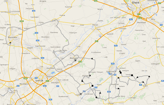 Dwars door Vlaanderen route map 2016