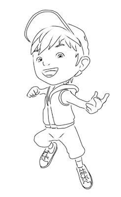 Contoh Gambar Cara Mewarnai Gambar Boboiboy Kataucap