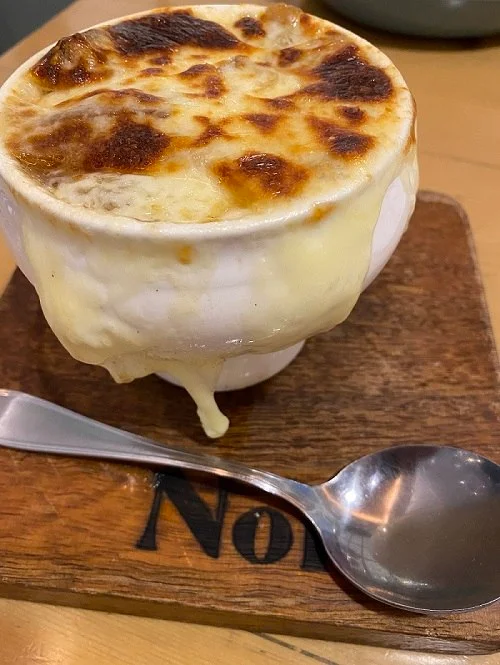 French onion soup at Nono’s Comfort Kitchen