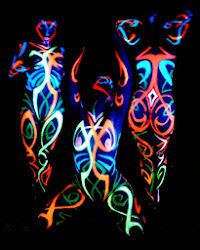 glow dark painting party paint blacklight neon abstract uv hedo painted hedonism bodypainting woman schwarzlicht largest halloween odessa theme glowing