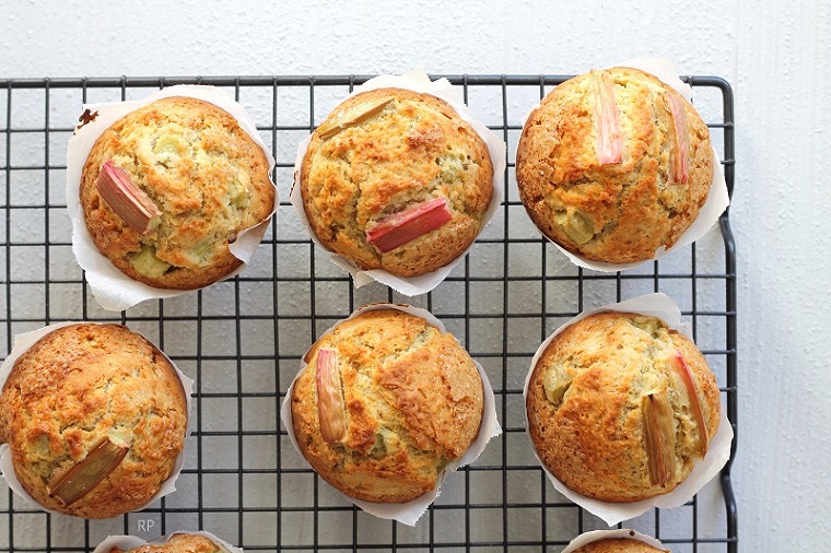 muffins integrali al rabarbaro 