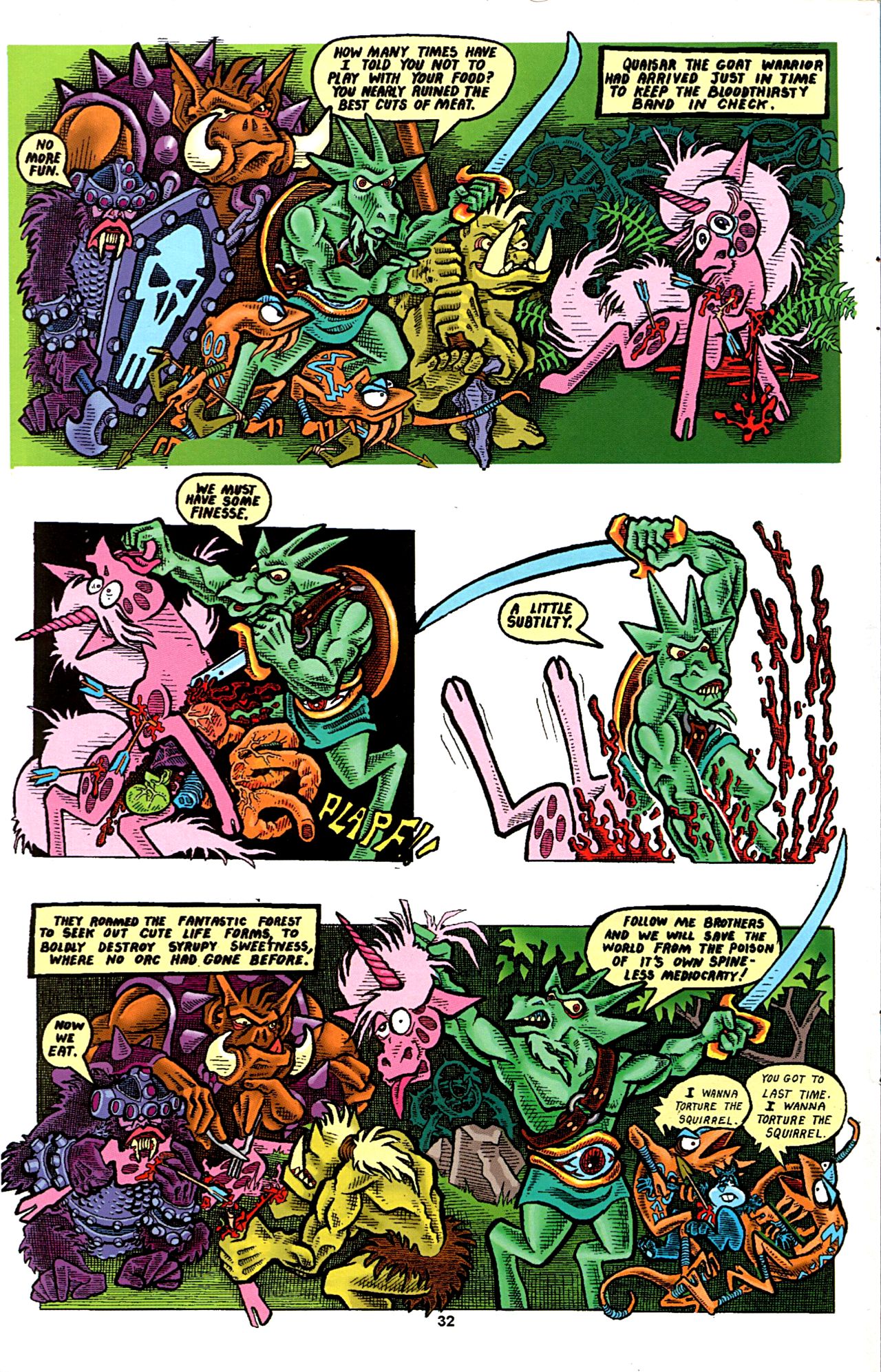 Read online Slavepit Funnies Featuring Gwar comic -  Issue #6 - 34