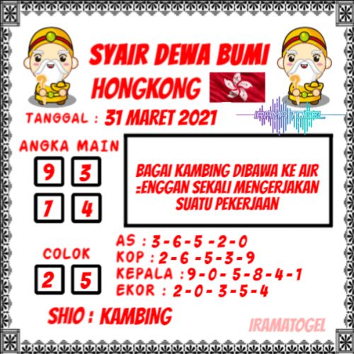Kode Syair Hk 31 Maret 2021 Prediksi Hk Malam Ini Keraton4d