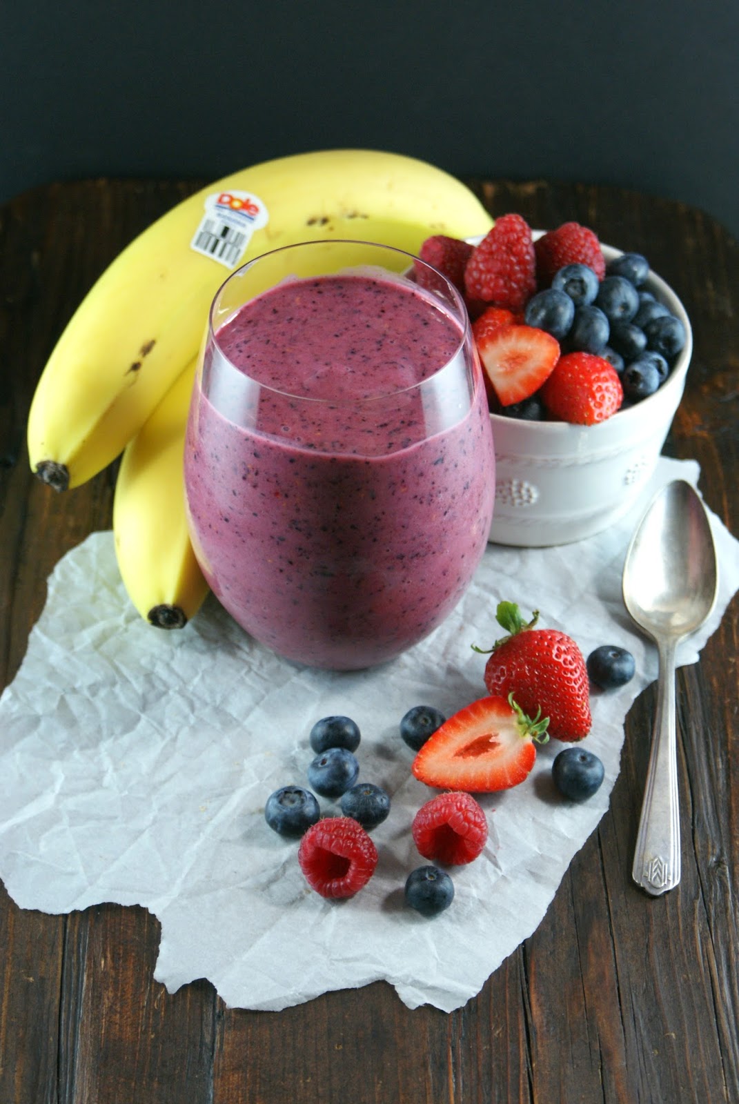 Authentic Suburban Gourmet Banana and Berry Smoothie