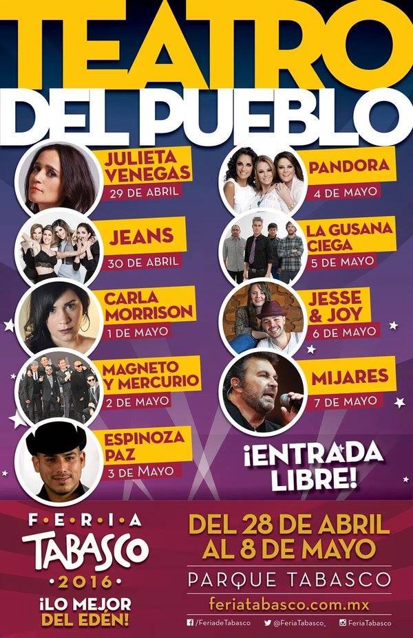 Feria Tabasco 2016 programa