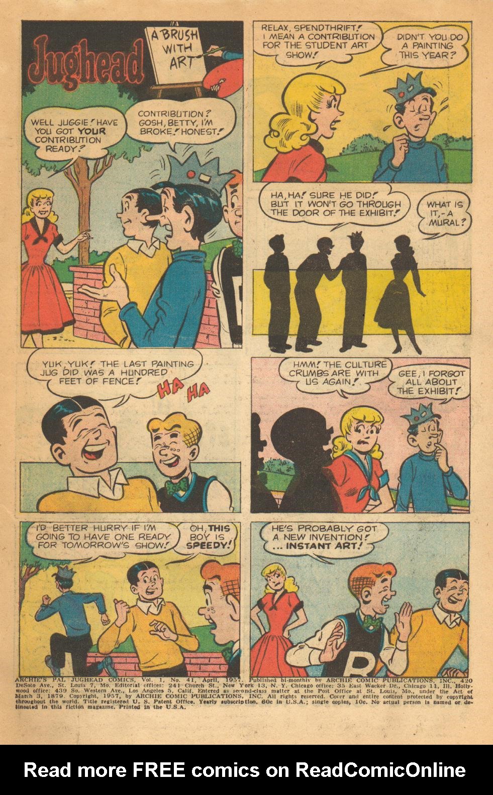 Read online Archie's Pal Jughead comic -  Issue #41 - 3
