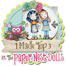 I made the Top 3 at The Paper Nest Dolls