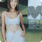 Vestido plateado a Ganchillo Vestido plateado a Ganchillo