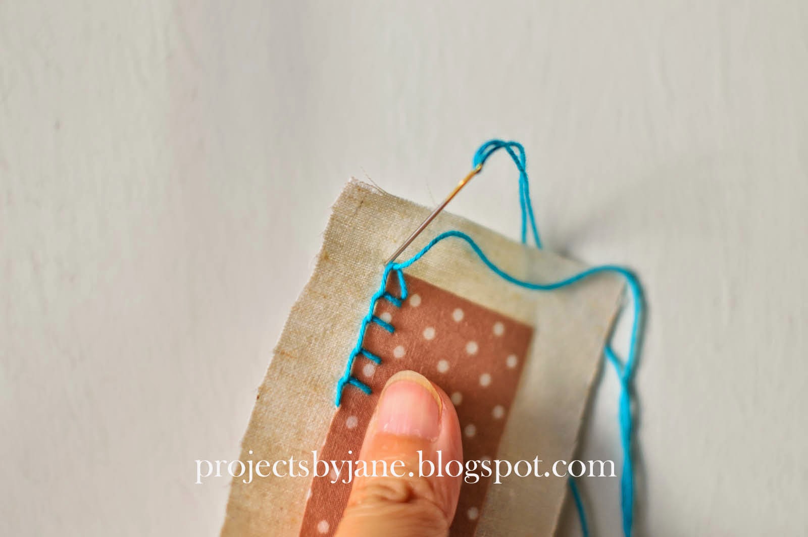 Hand applique using blanket stitch Projects by Jane