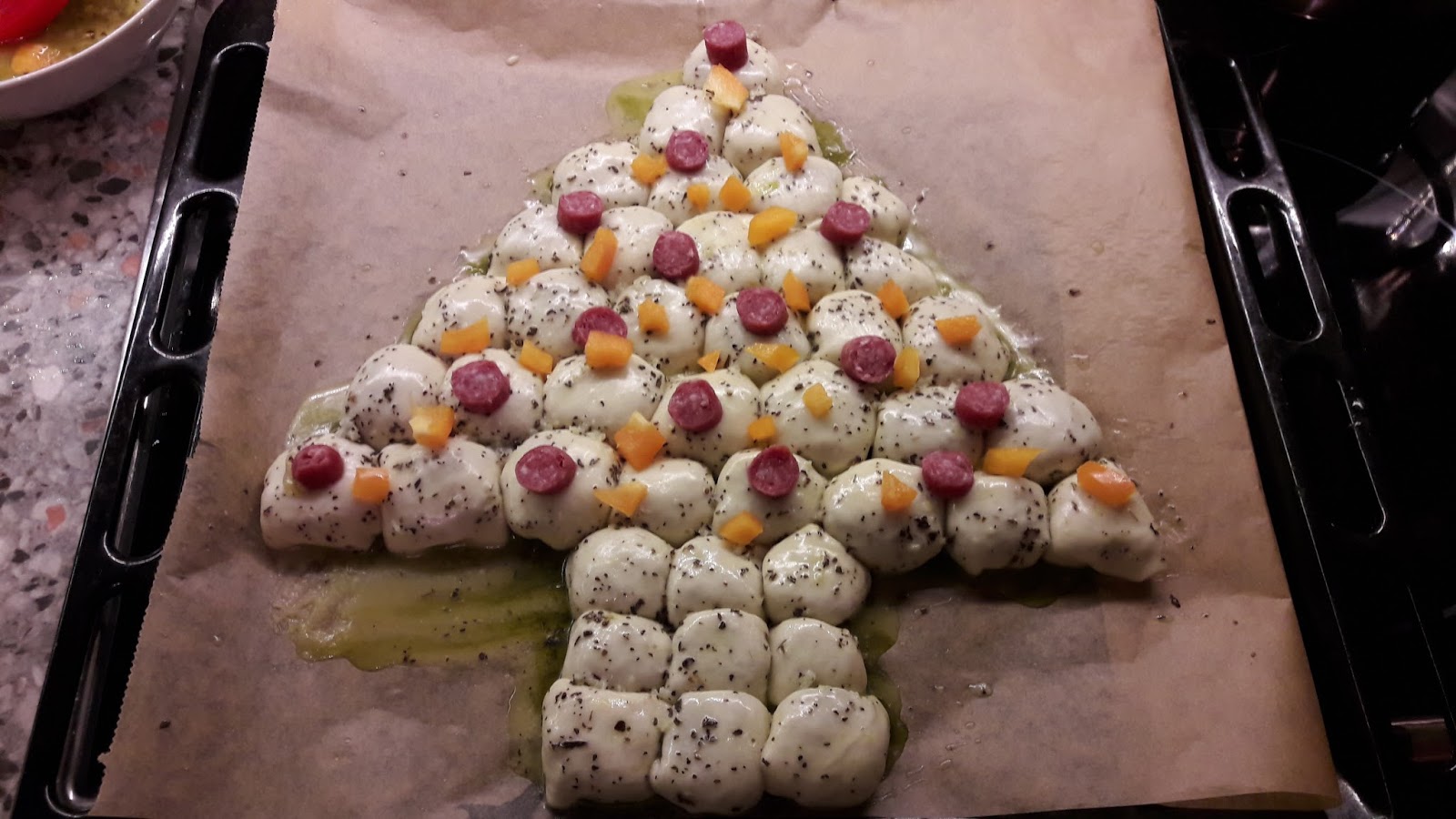 Pizza Weihnachtsbaum
