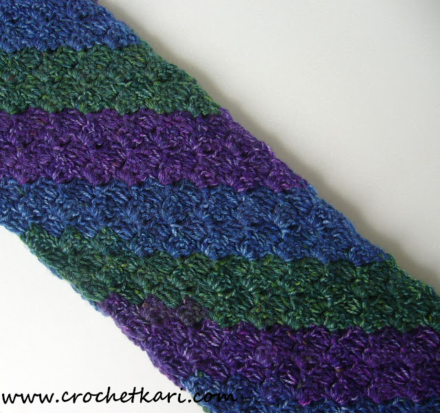 Crochet C2C scarf details
