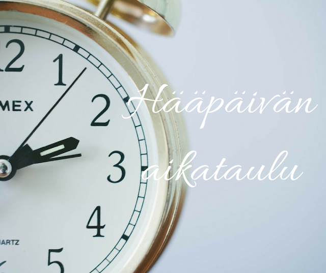 hääpäivän aikataulu