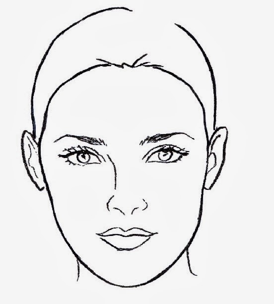 Схема лица человека для косметолога