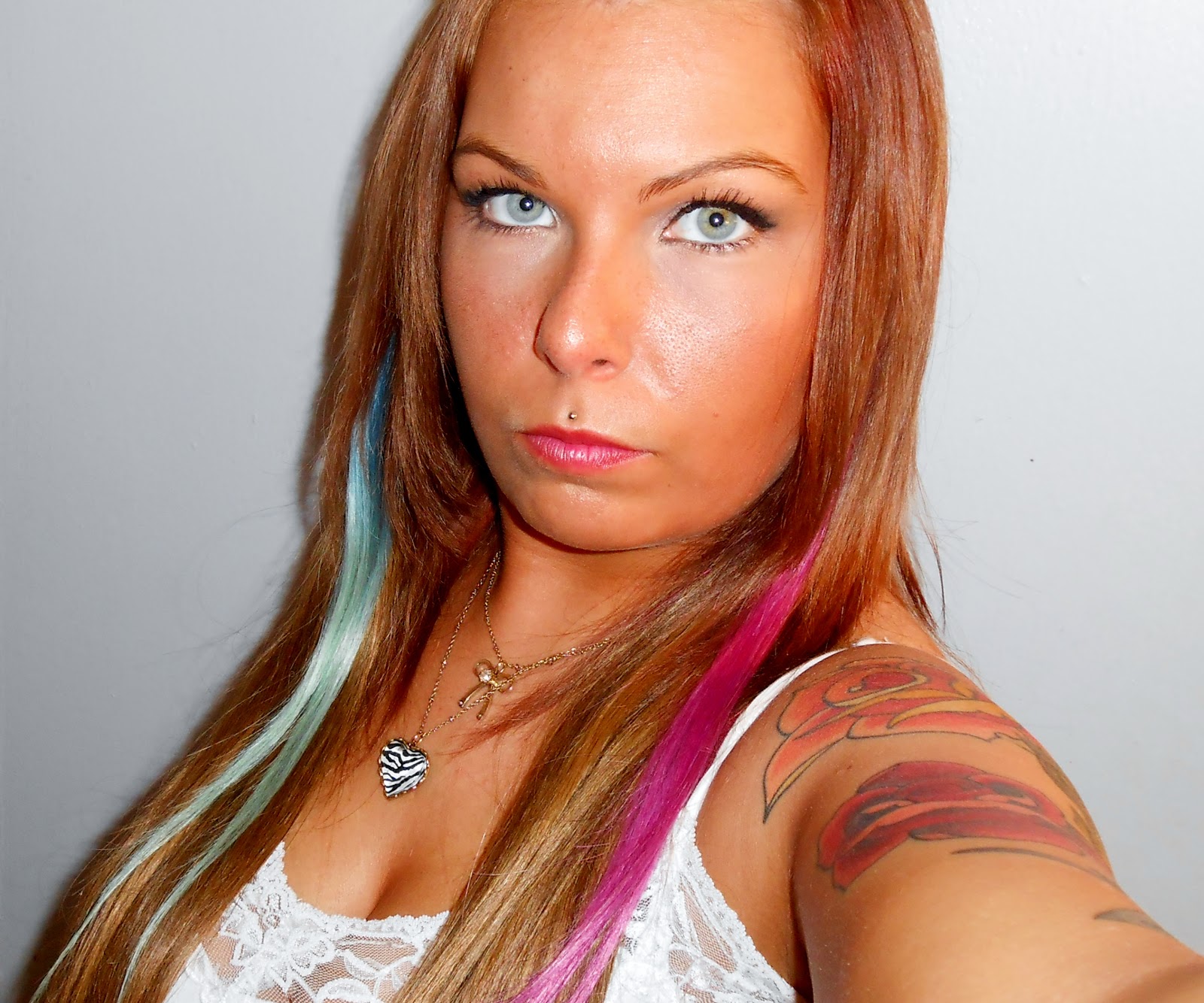 New Year's Eve Hair/Makeup using Rebelle Colored Clip-in Hair