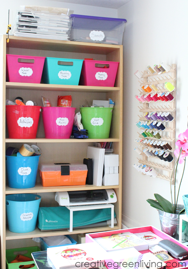 Home Office Storage and Organization Ideas - Lures And Lace  Diy office  organization, Craft room office, Home office storage