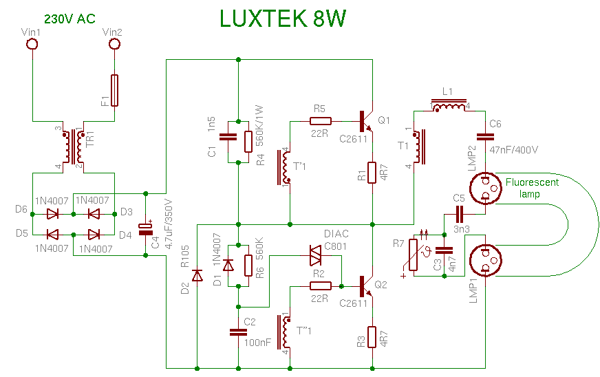 ELECTRONICS TRICKS AND TIPS: luxtek 8watt CFL BULB REPAIRING TIPS