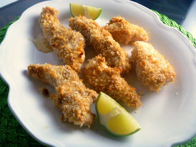 Tender juicy baked chicken strips drizzled with honey and lime make the perfect weeknight dinner. - Slice of Southern