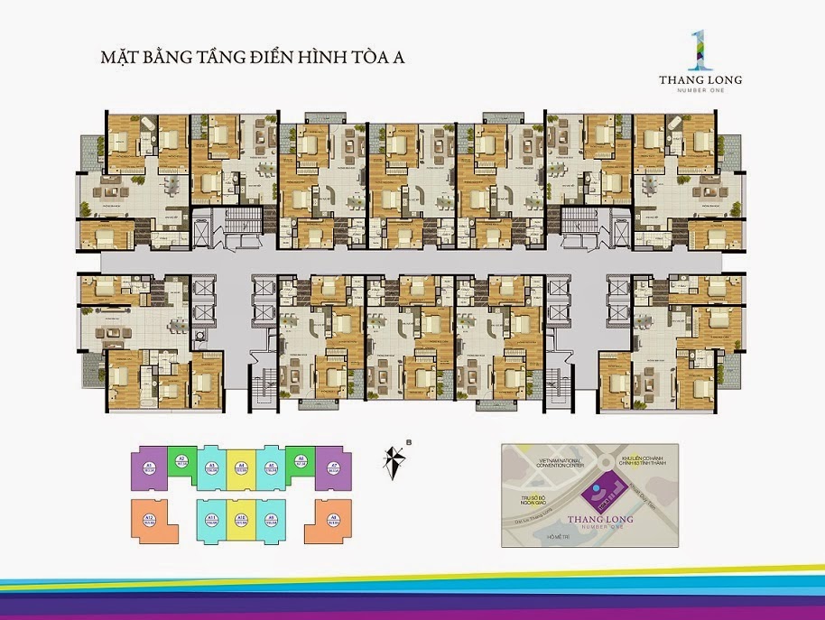 Mặt bằng tòa A Mặt bằng tòa A