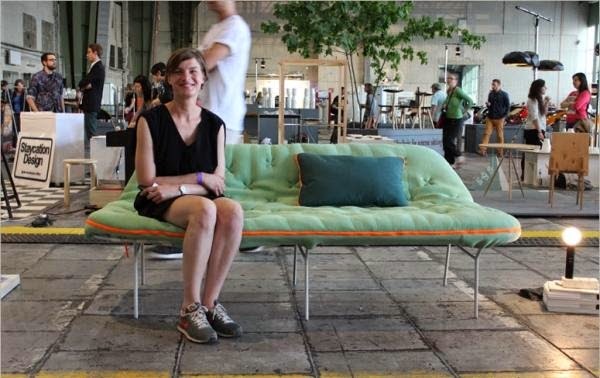 Design sofa and comfortable daybed in an elegant combination