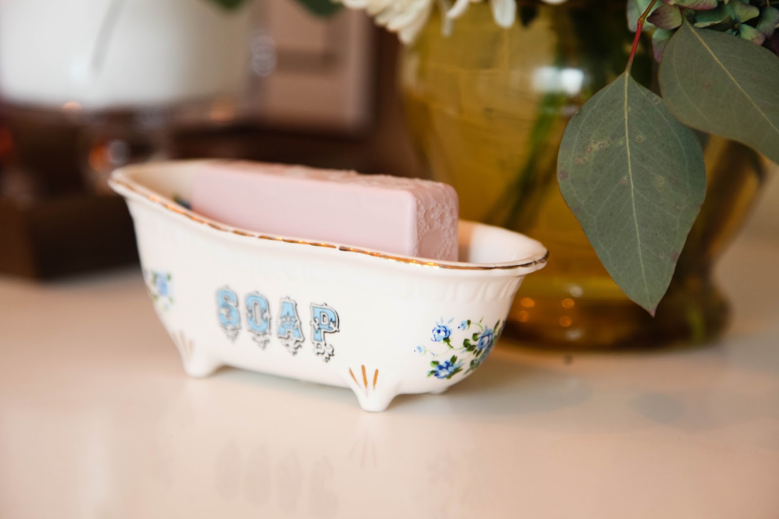 vintage pretty eclectic bathroom necessities