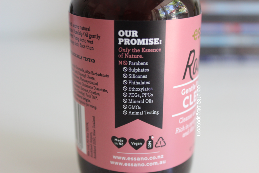 essano rosehip gentle foaming facial cleanser