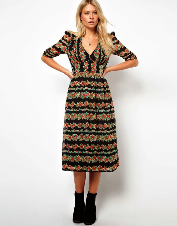 Über Chic for Cheap: Spied: Asos Midi Dress in Floral Stripe